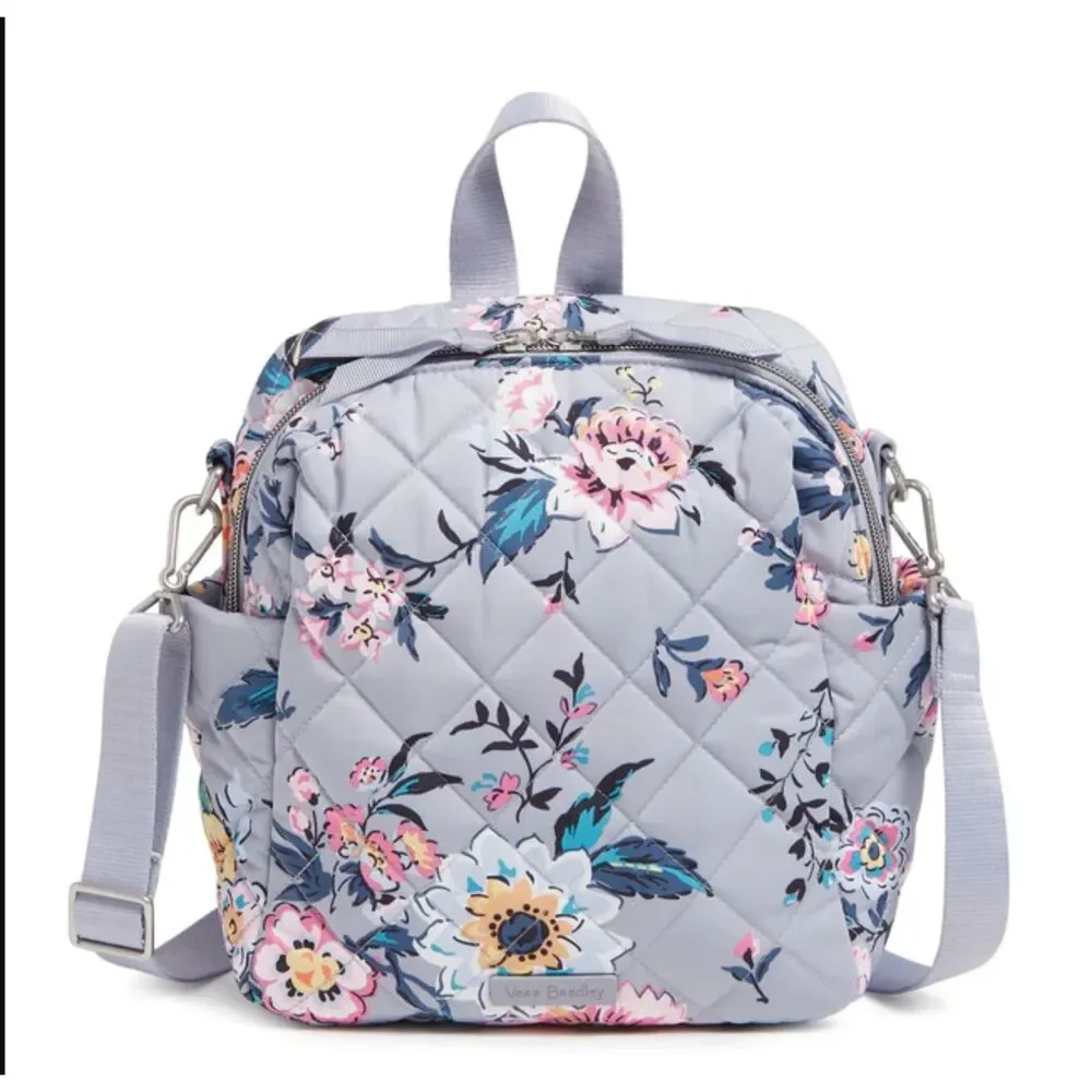 Vera Bradley Parisian Bouquet Performance Twill Convertible Small Backpack